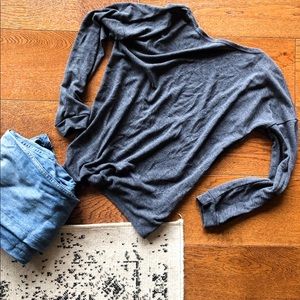 Lulus after daydream dark heather backless sweater